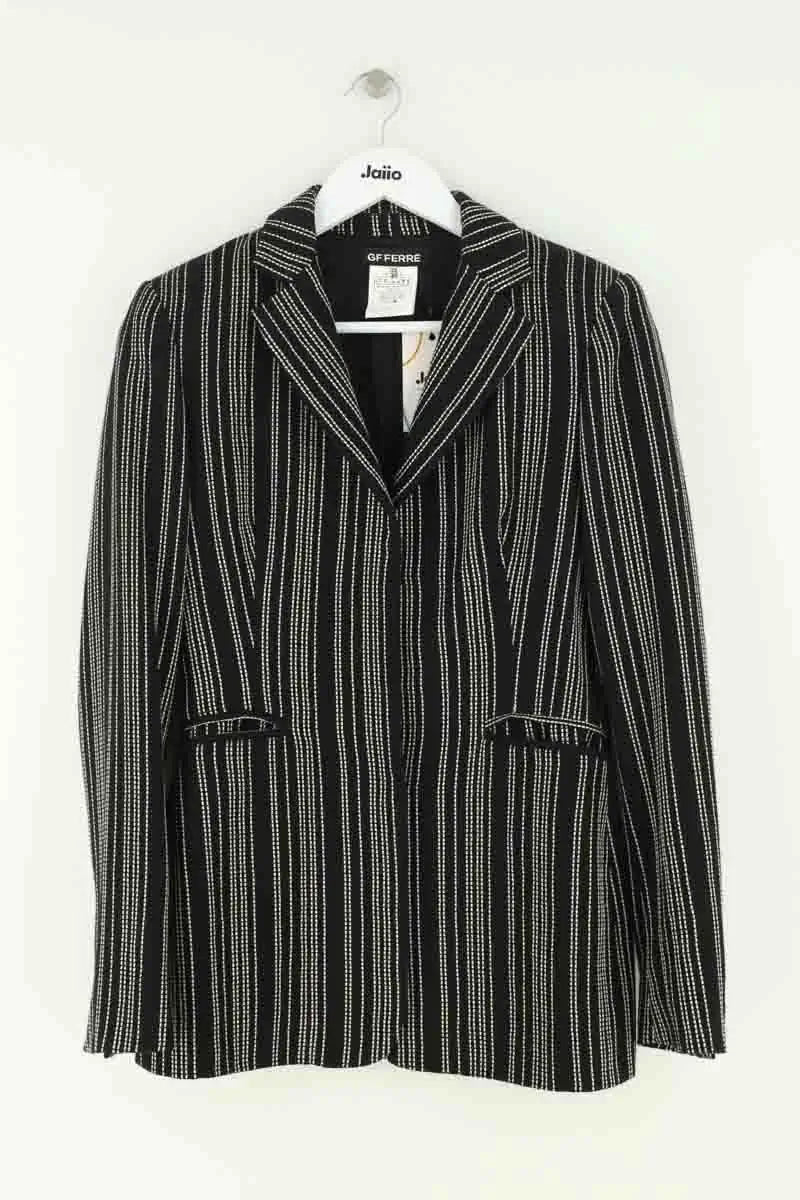 Ensemble tailleur rayé Ferre Noir en Laine
