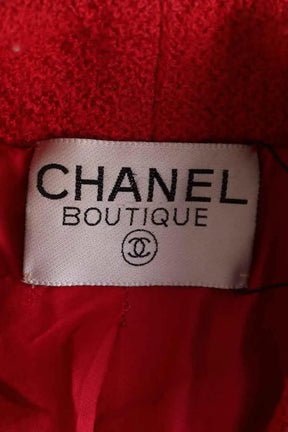 Ensemble veste et jupe Chanel Rouge en Tweed