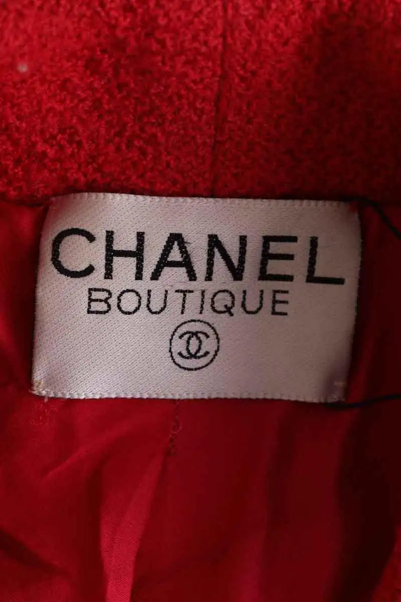 Ensemble veste et jupe Chanel Rouge en Tweed