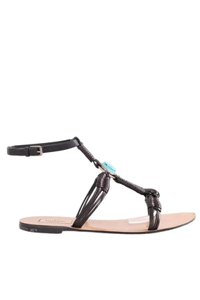 Sandales Valentino Noir en Cuir, taille 38 - Seconde Main