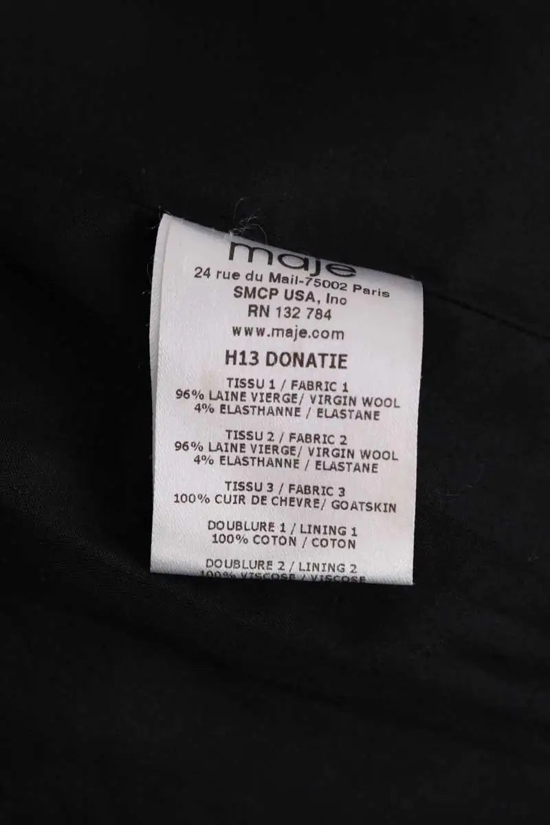 Blazer Maje Marine en Laine