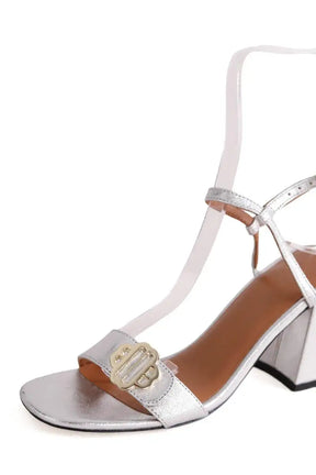 Sandales Maje Argent en Cuir