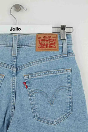 Jean droit Levi's High waisted mom jean Bleu en Coton