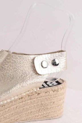 Espadrilles Bimba y Lola Doré en Cuir