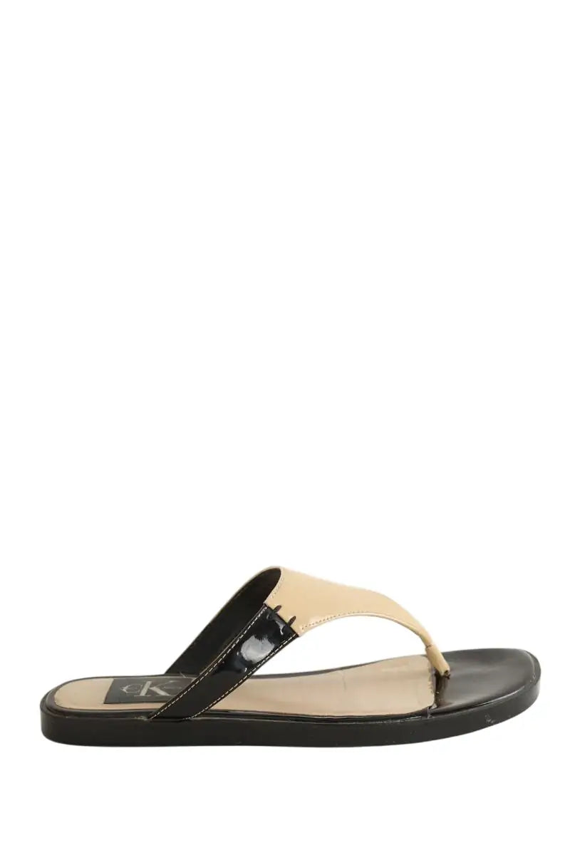 Espadrilles Calvin Klein Beige en Caoutchouc, taille 35 - Seconde Main