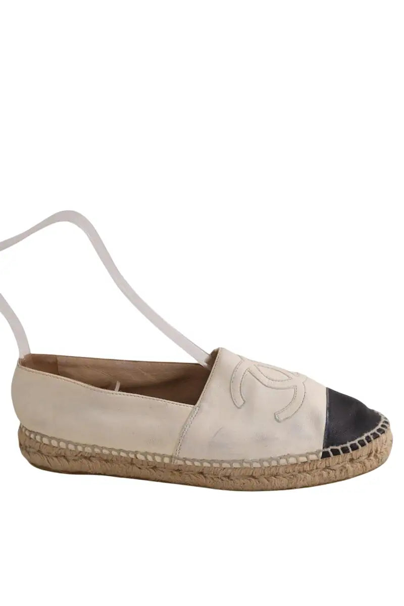 Espadrilles Chanel Beige en Cuir, taille 37 - Seconde Main