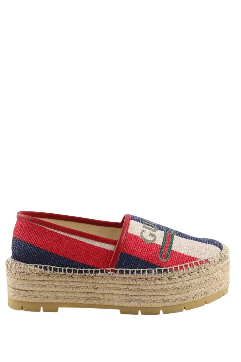 Espadrilles Gucci logo sylvie Multicolore en Tissu, taille 39 - Seconde Main