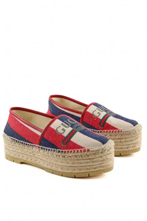 Espadrilles Gucci logo sylvie Multicolore en Tissu