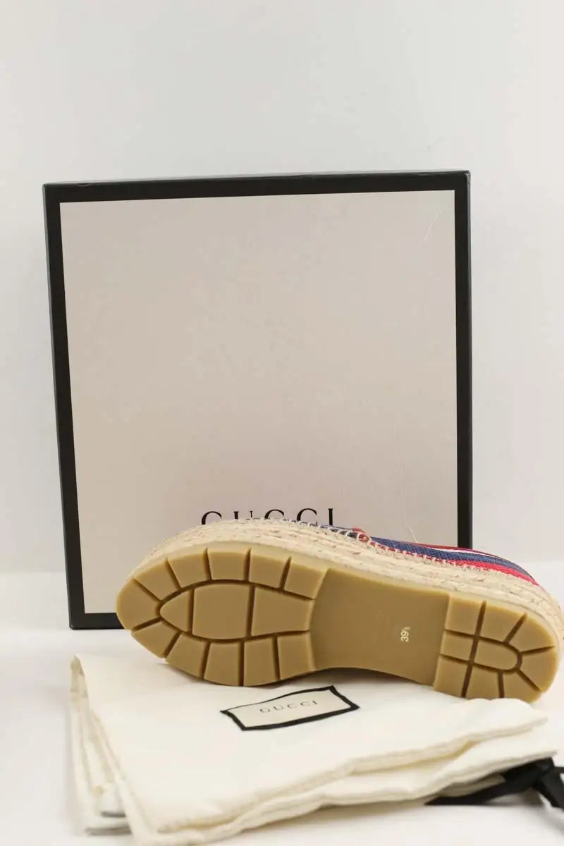 Espadrilles Gucci logo sylvie Multicolore en Tissu