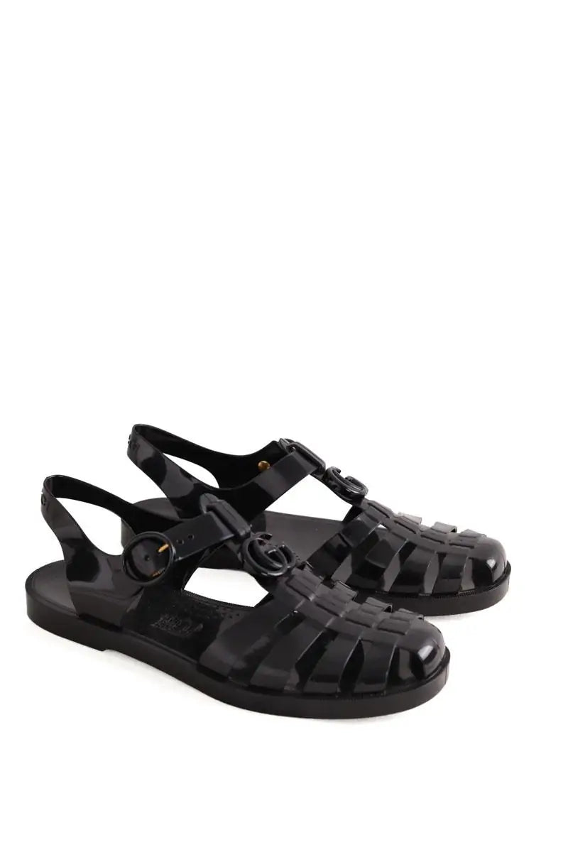 Espadrilles Gucci Noir en Caoutchouc