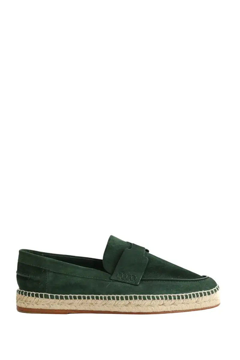 Espadrilles Hermès Vert en Daim, taille 42 - Seconde Main