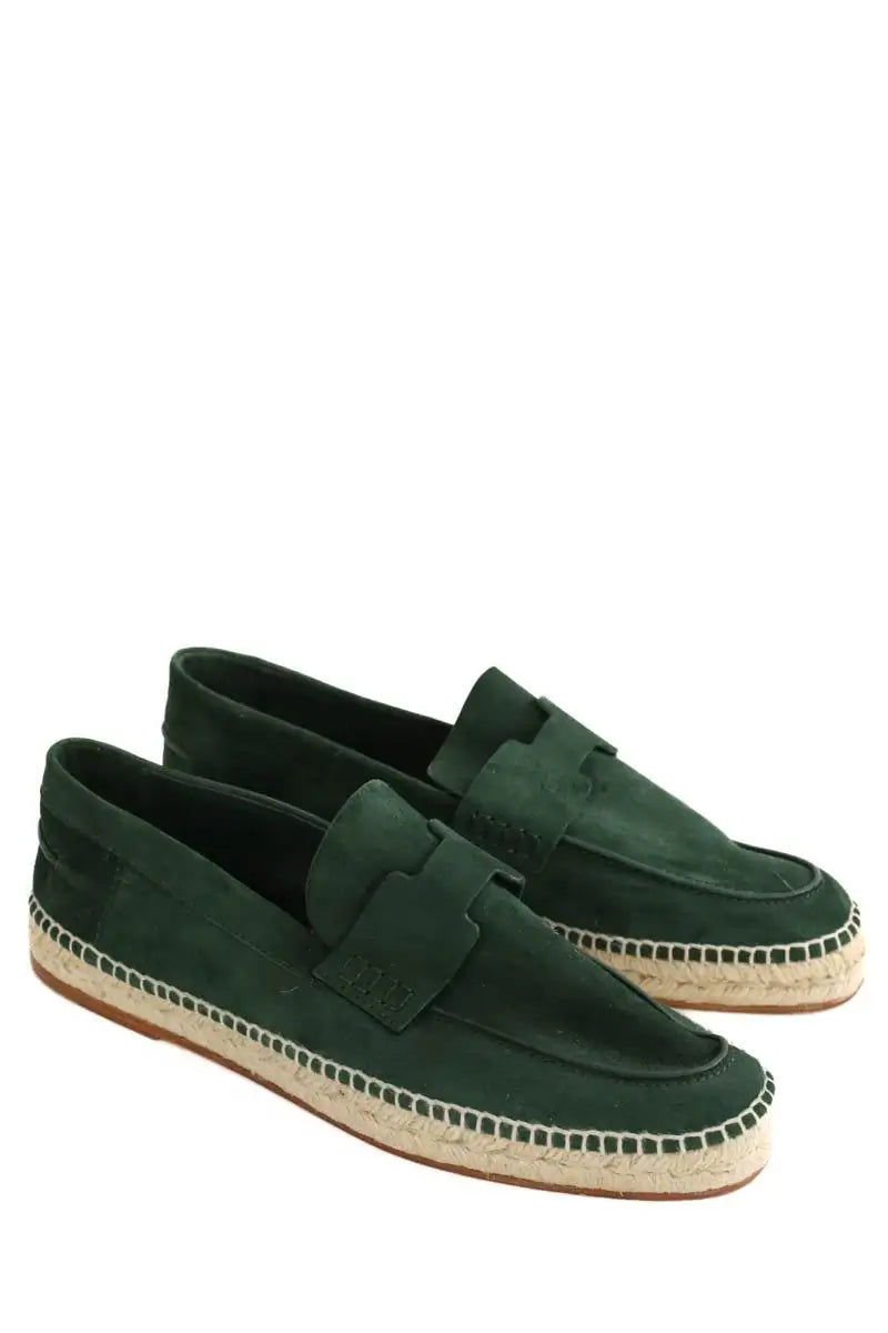 Espadrilles Hermès Vert en Daim