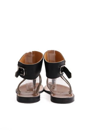 Espadrilles Rondini Noir en Cuir