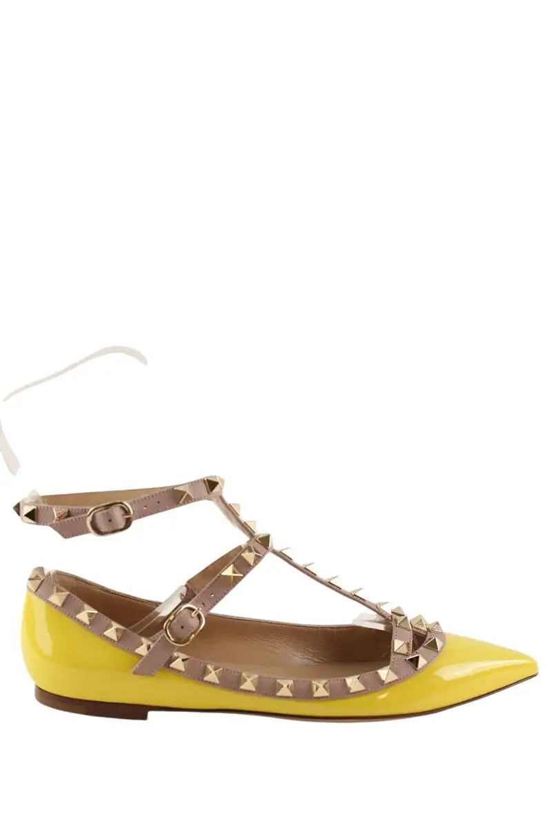 Espadrilles Valentino Jaune en Cuir, taille 36 - Seconde Main