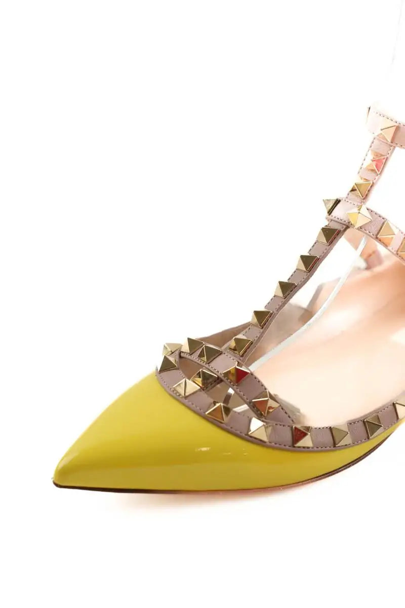 Espadrilles Valentino Jaune en Cuir