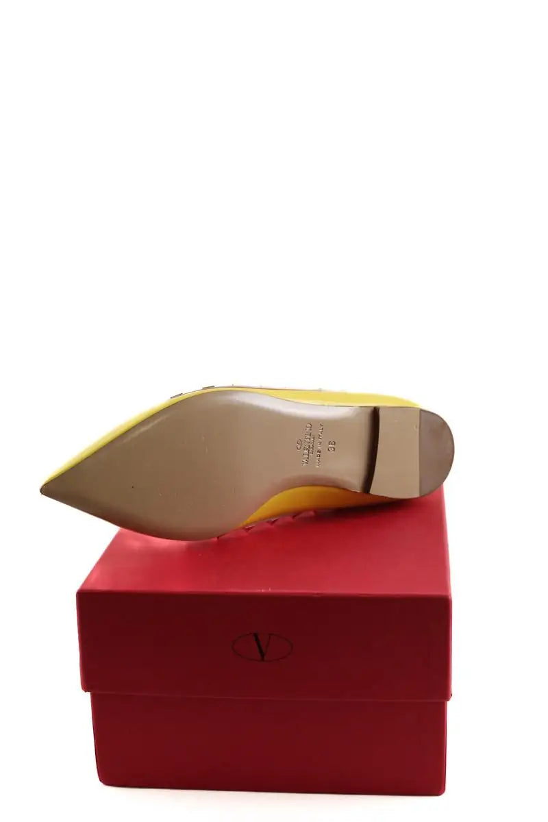 Espadrilles Valentino Jaune en Cuir