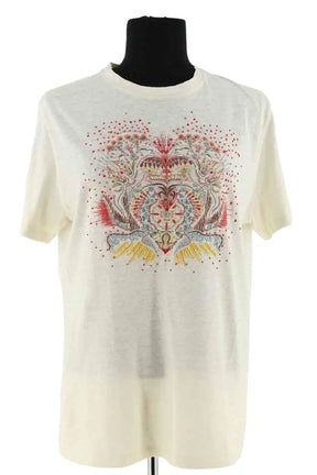 T-shirt Dior Ecru en Coton, taille L - Seconde Main