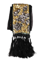 Étole Dries Van Noten Noir en Soie - Seconde Main