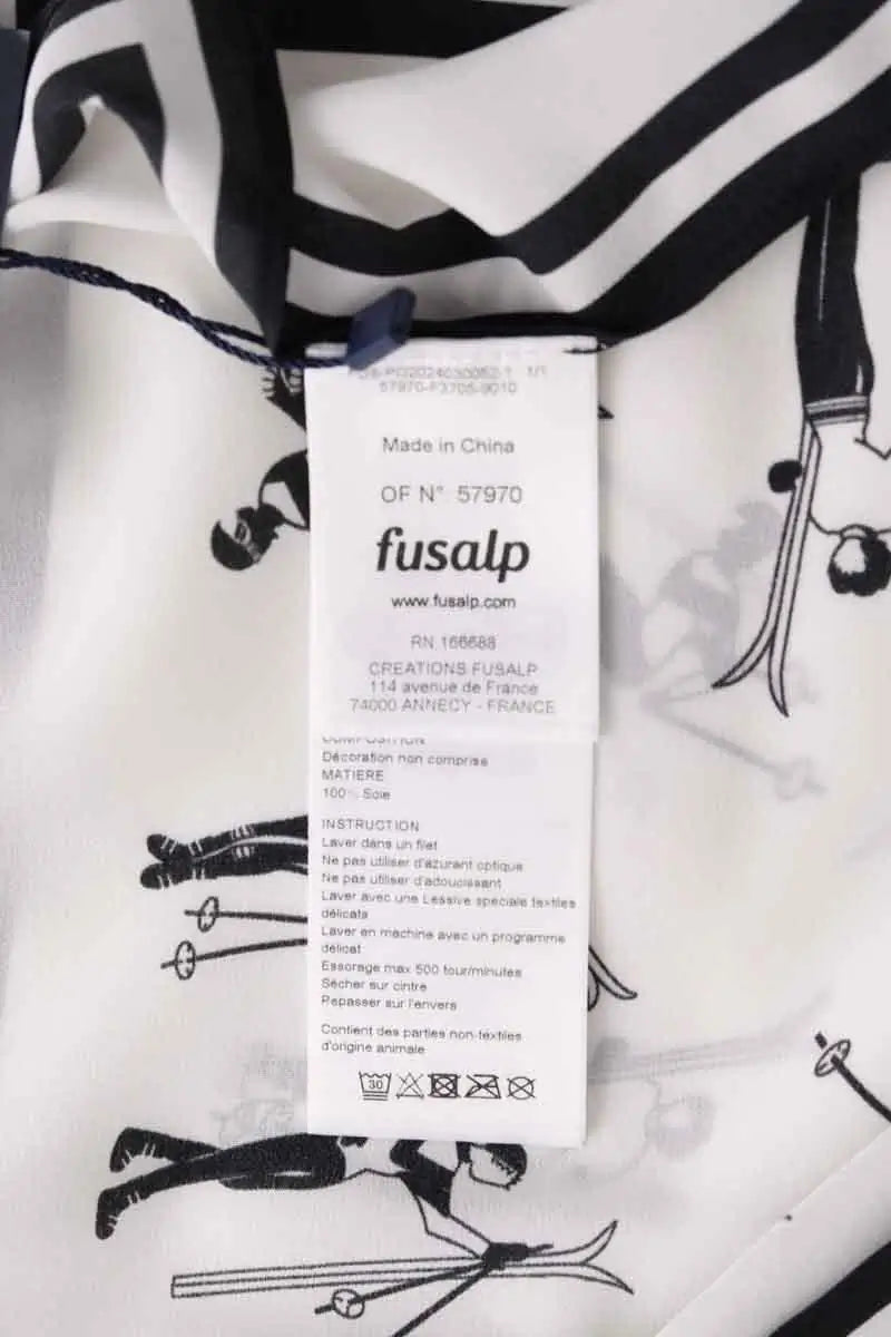 Étole Fusalp Blanc en Soie