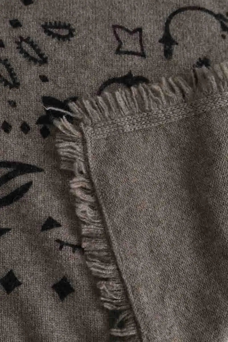 Étole Kujten Kaki en Cachemire