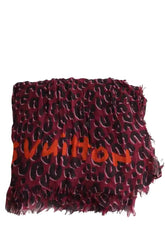 Étole Louis Vuitton Bordeaux en Cachemire - Seconde Main
