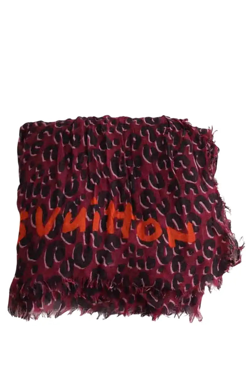 Étole Louis Vuitton Bordeaux en Cachemire - Seconde Main