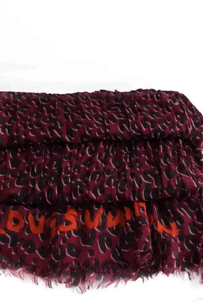 Étole Louis Vuitton Bordeaux en Cachemire
