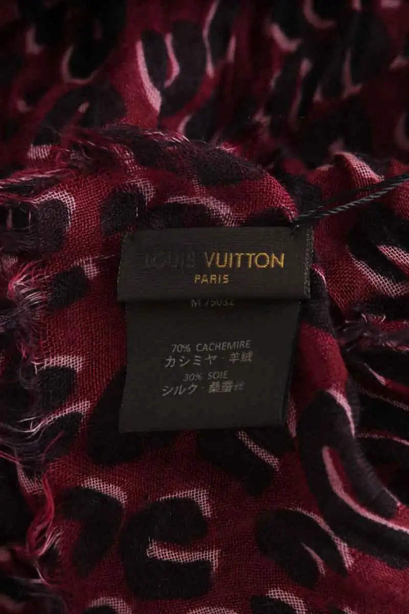 Étole Louis Vuitton Bordeaux en Cachemire