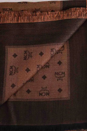 Étole MCM Doré en Soie