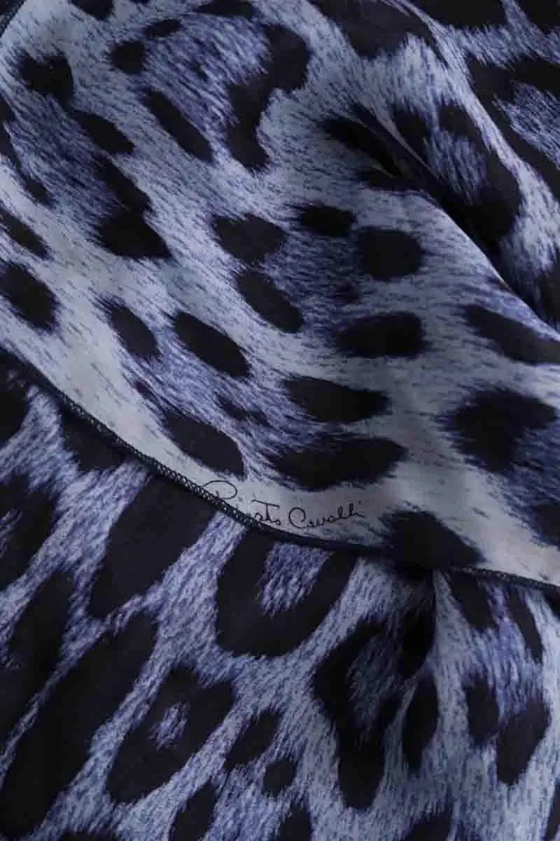 Étole Roberto Cavalli Bleu en Soie