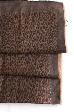 Étole Saint Laurent Marron en Laine