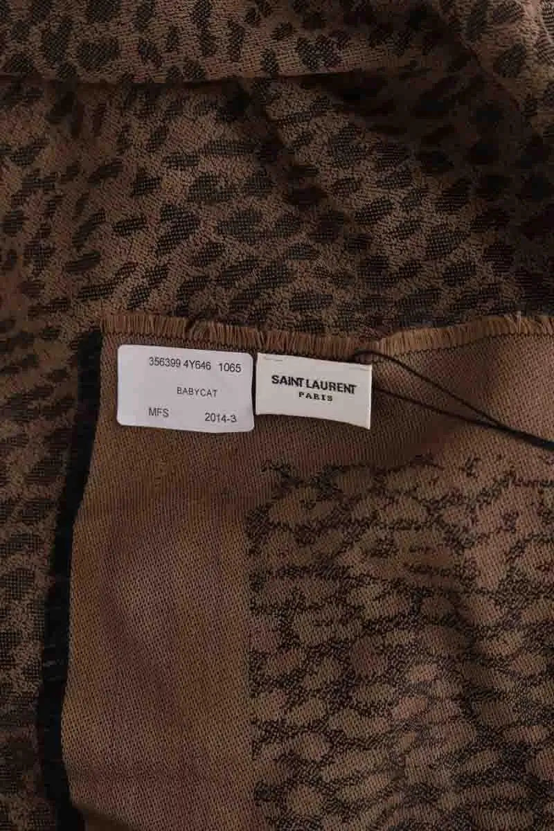 Étole Saint Laurent Marron en Laine