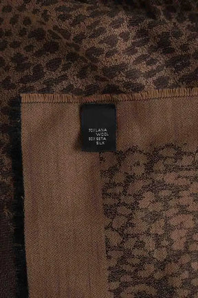 Étole Saint Laurent Marron en Laine