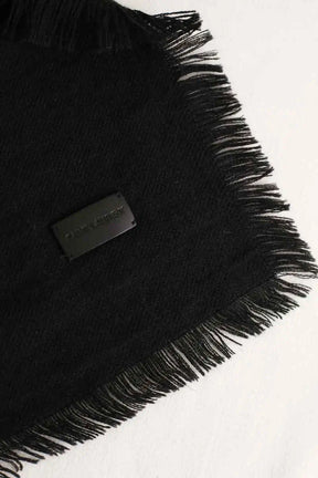 Étole Saint Laurent Noir en Laine