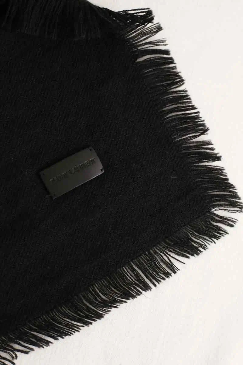 Étole Saint Laurent Noir en Laine