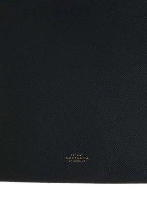 Étui Smythson Marine en Cuir
