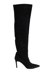 Bottes Prada Noir en Daim, taille 39 - Seconde Main