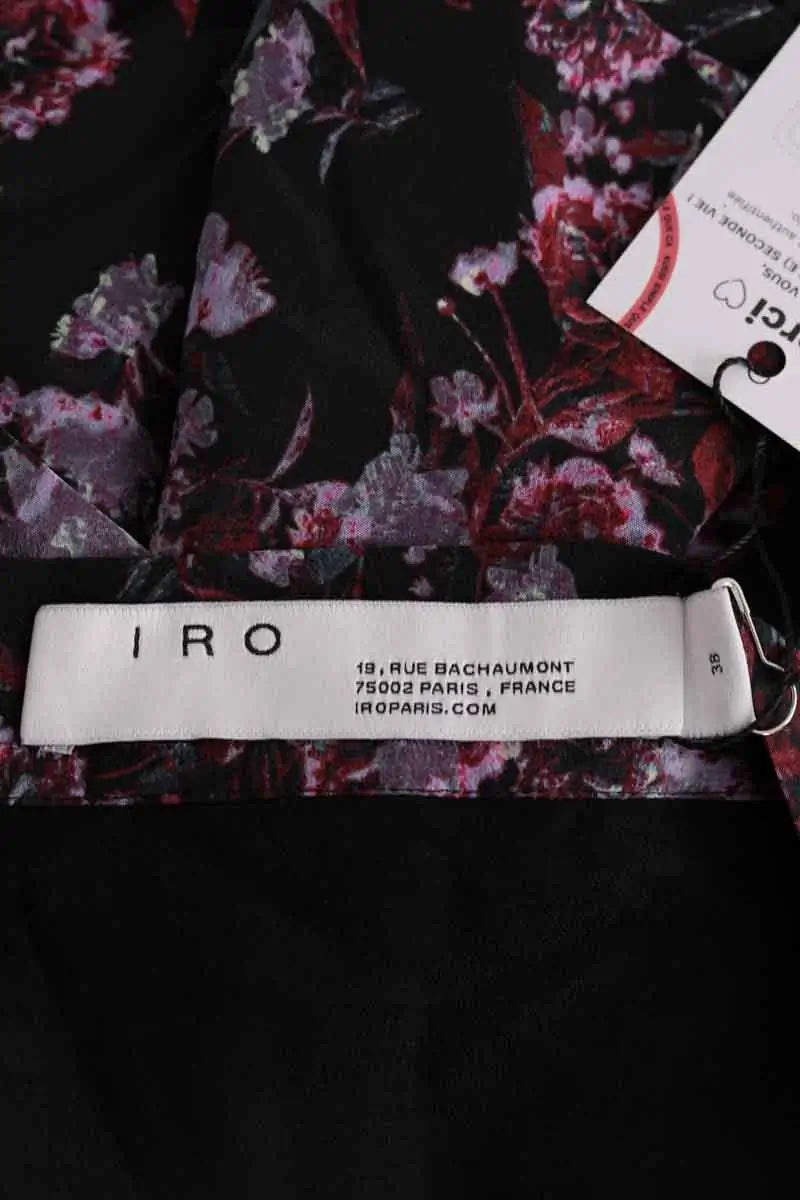 Mini jupe Iro Crono Noir en Soie