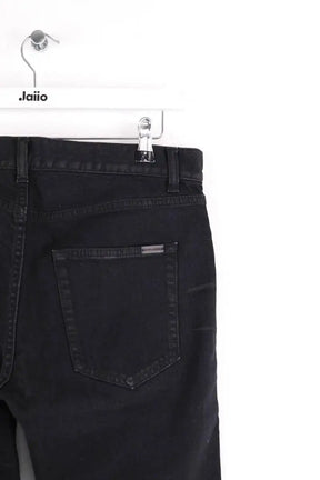Jean droit Saint Laurent Noir en Coton