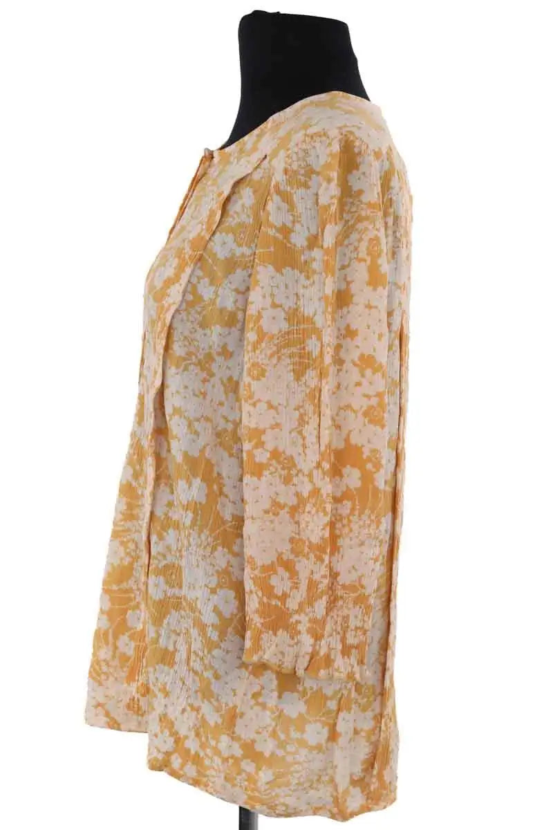 T-shirt Des Petits Hauts Jaune en Viscose