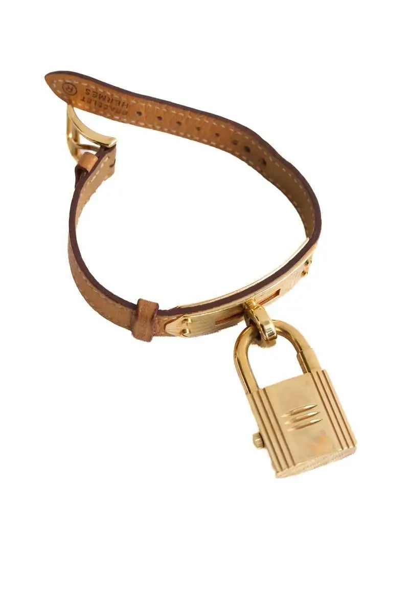 Montre Hermès Kelly Camel en Plaqué or