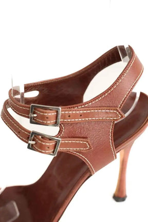 Talons Manolo Blahnik  Marron