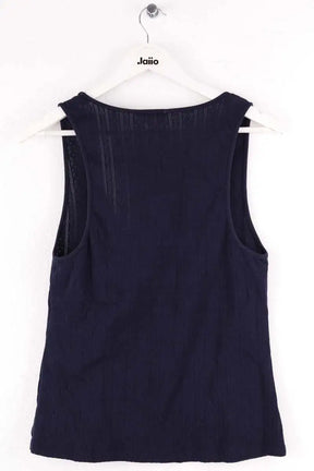 Top sans manche Sézane Marine en Coton