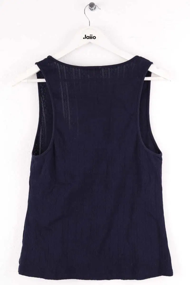 Top sans manche Sézane Marine en Coton