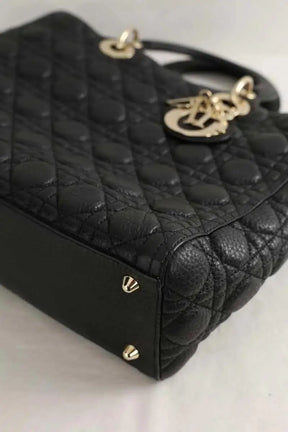 Sac à main Dior Lady Dior Noir en Cuir