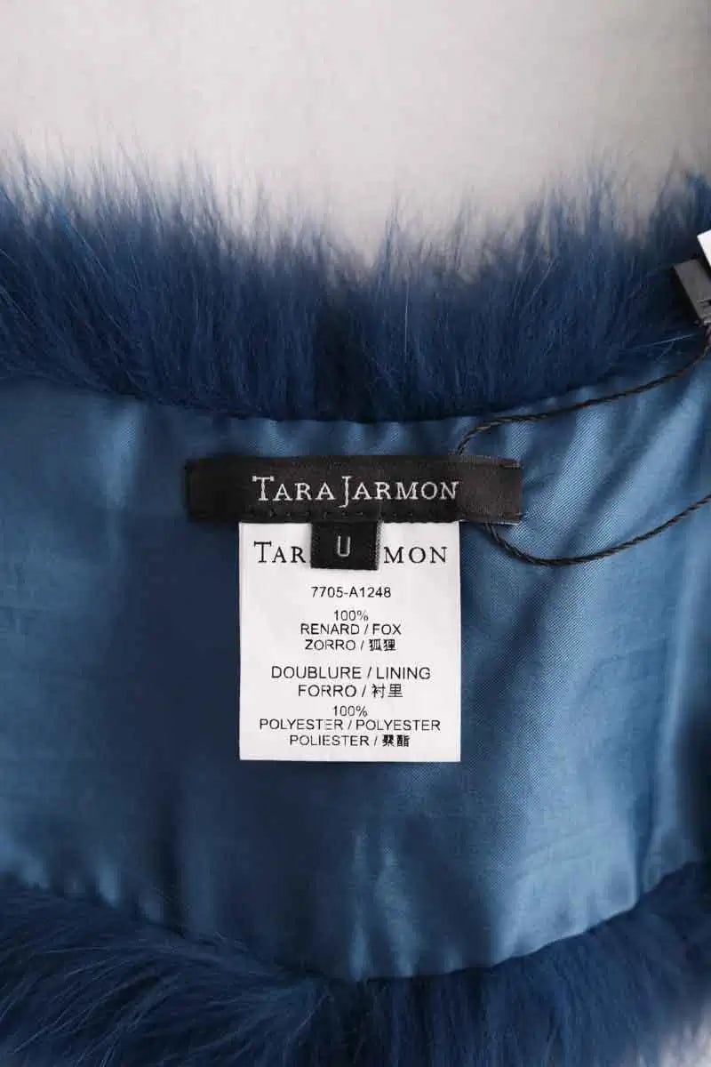 Col Tara Jarmon Bleu en Fourrure