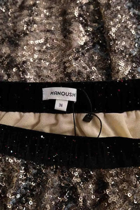 Jupe Manoush Argent en Paillettes