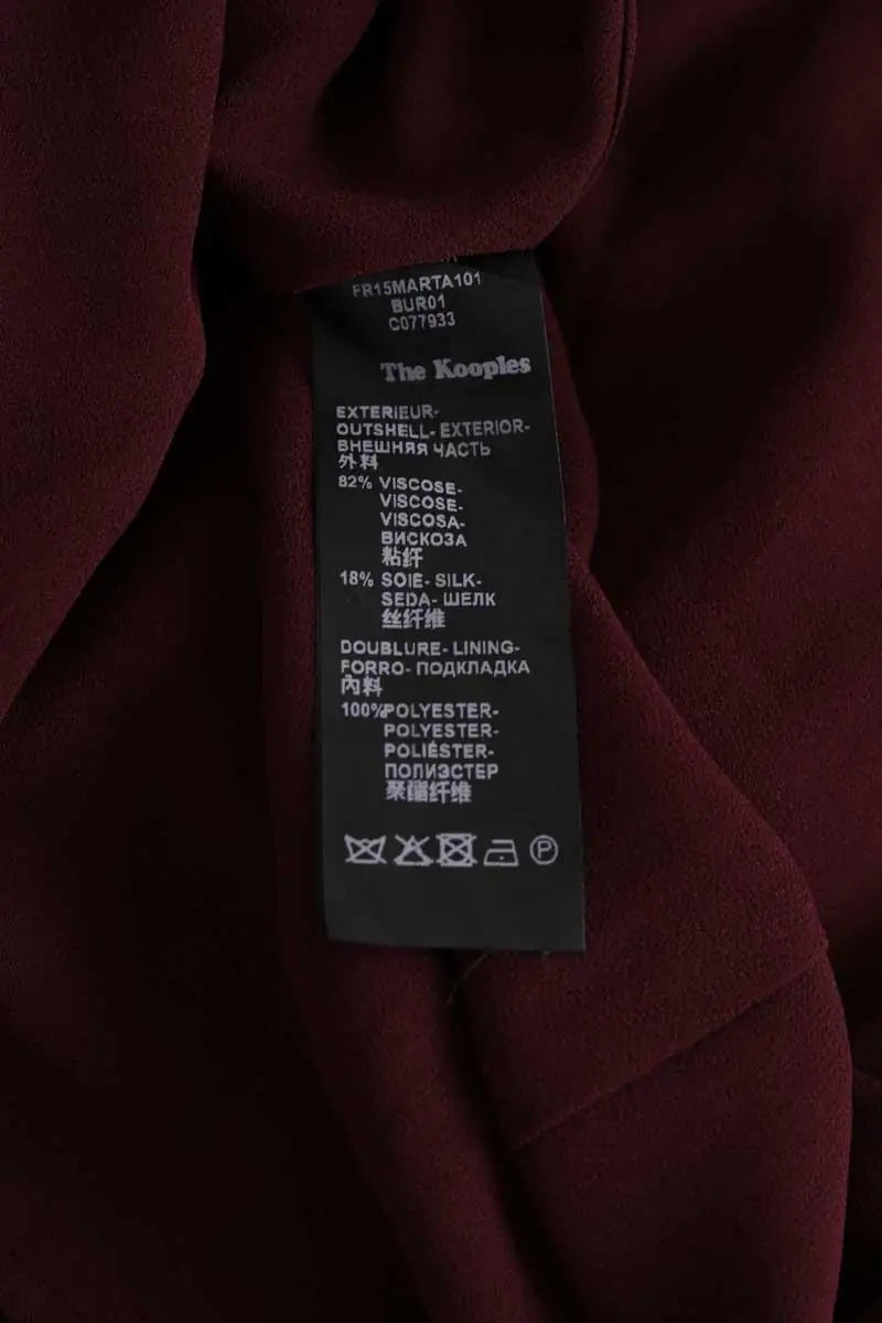 Robe The Kooples Bordeaux en Synthétique