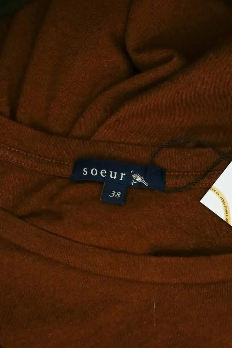 T-shirt Soeur Marron en Coton