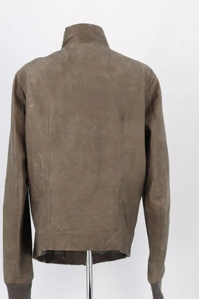 Blouson Rick Owens Kaki en Cuir